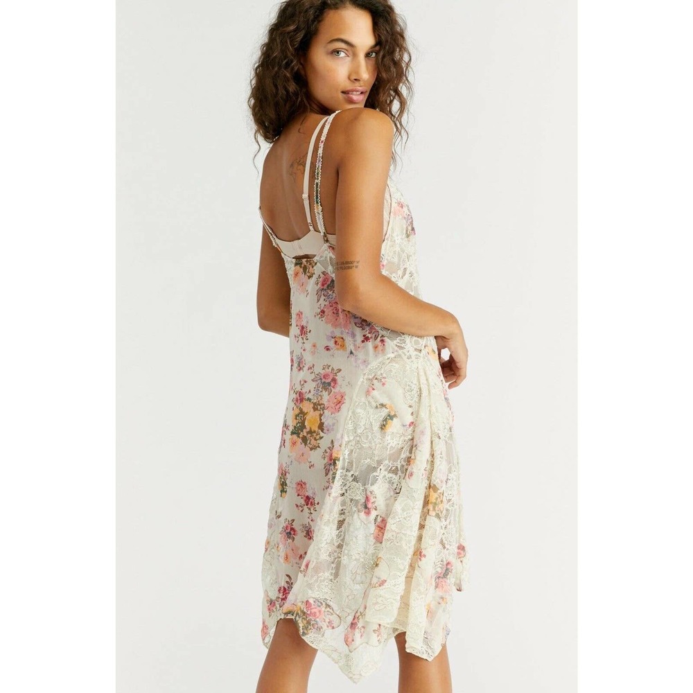 New Free People Lea Embellished Midi Slip Dress